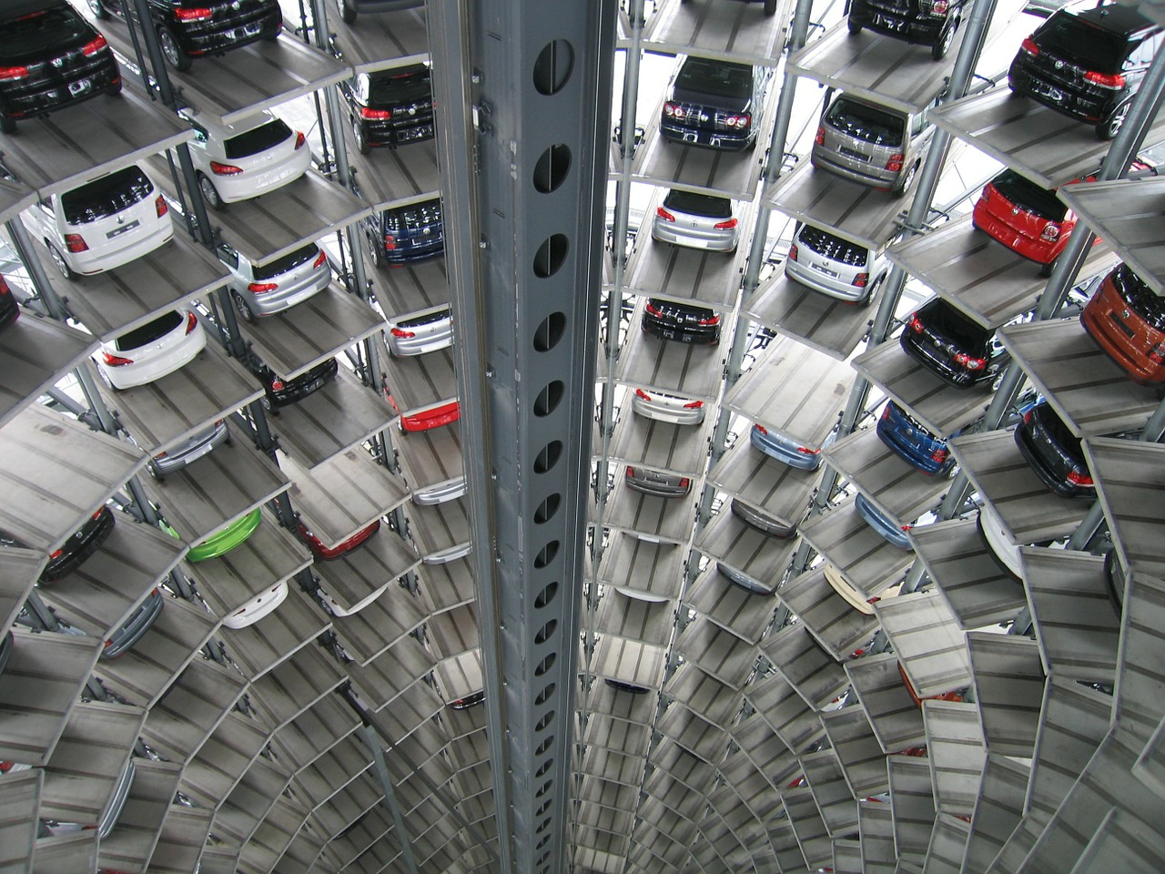 inside of parking tower