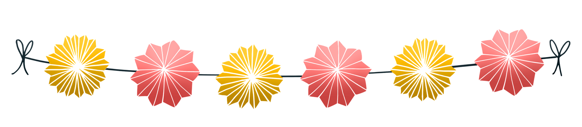 image of paper flower garland