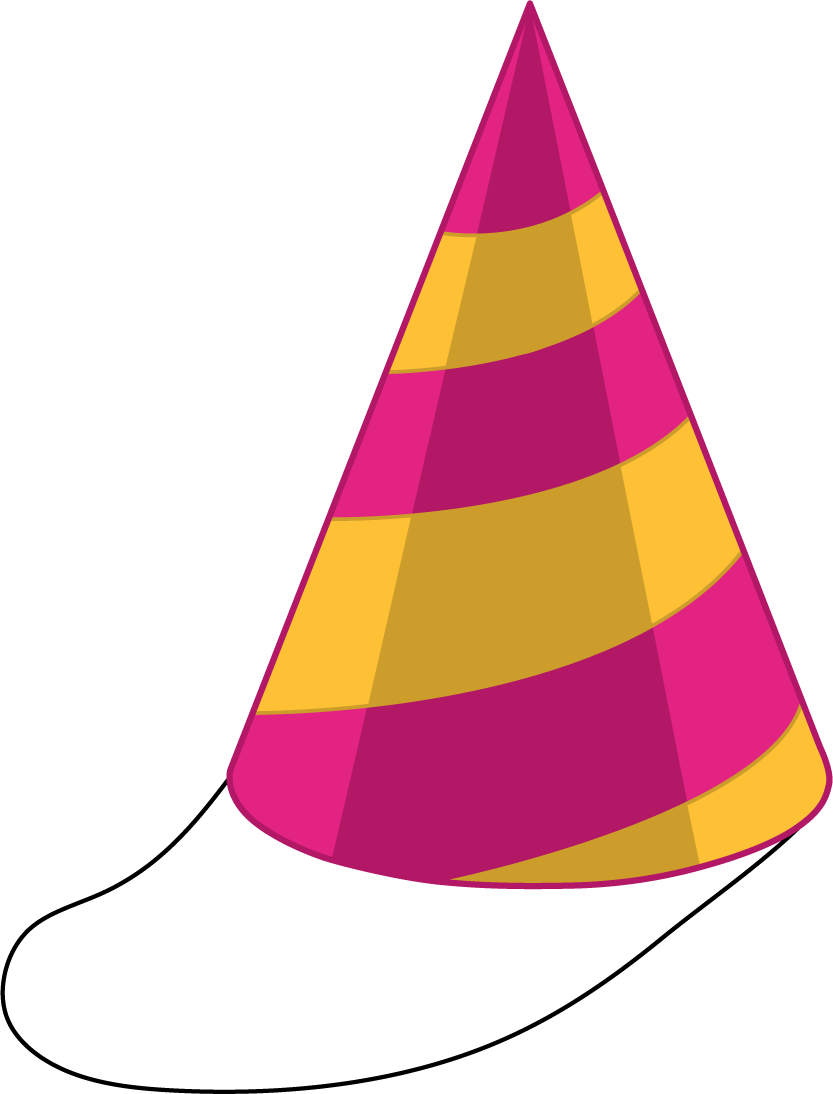 Party hat in the shape of a cone