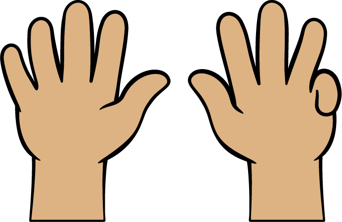 Fingers showing 9.