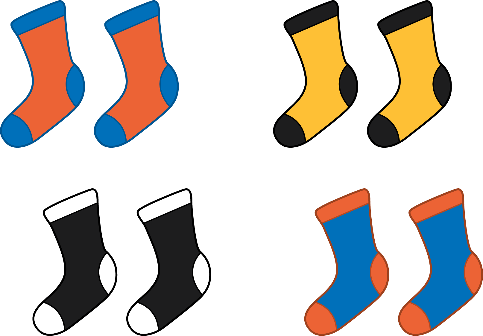 4 pairs of socks 