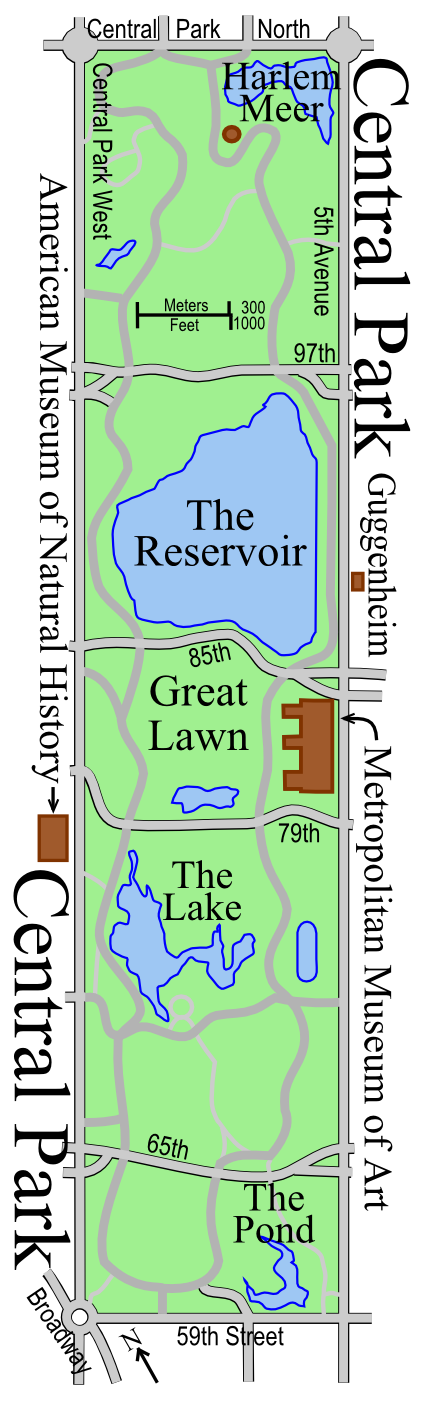 Image of map of Central Park.
