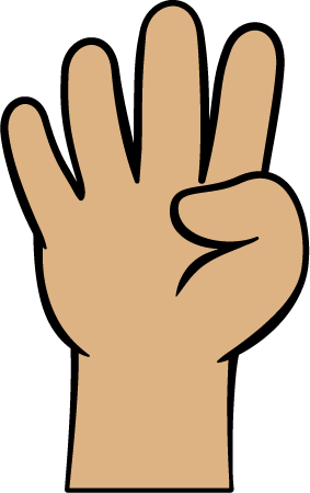 Fingers showing 4.
