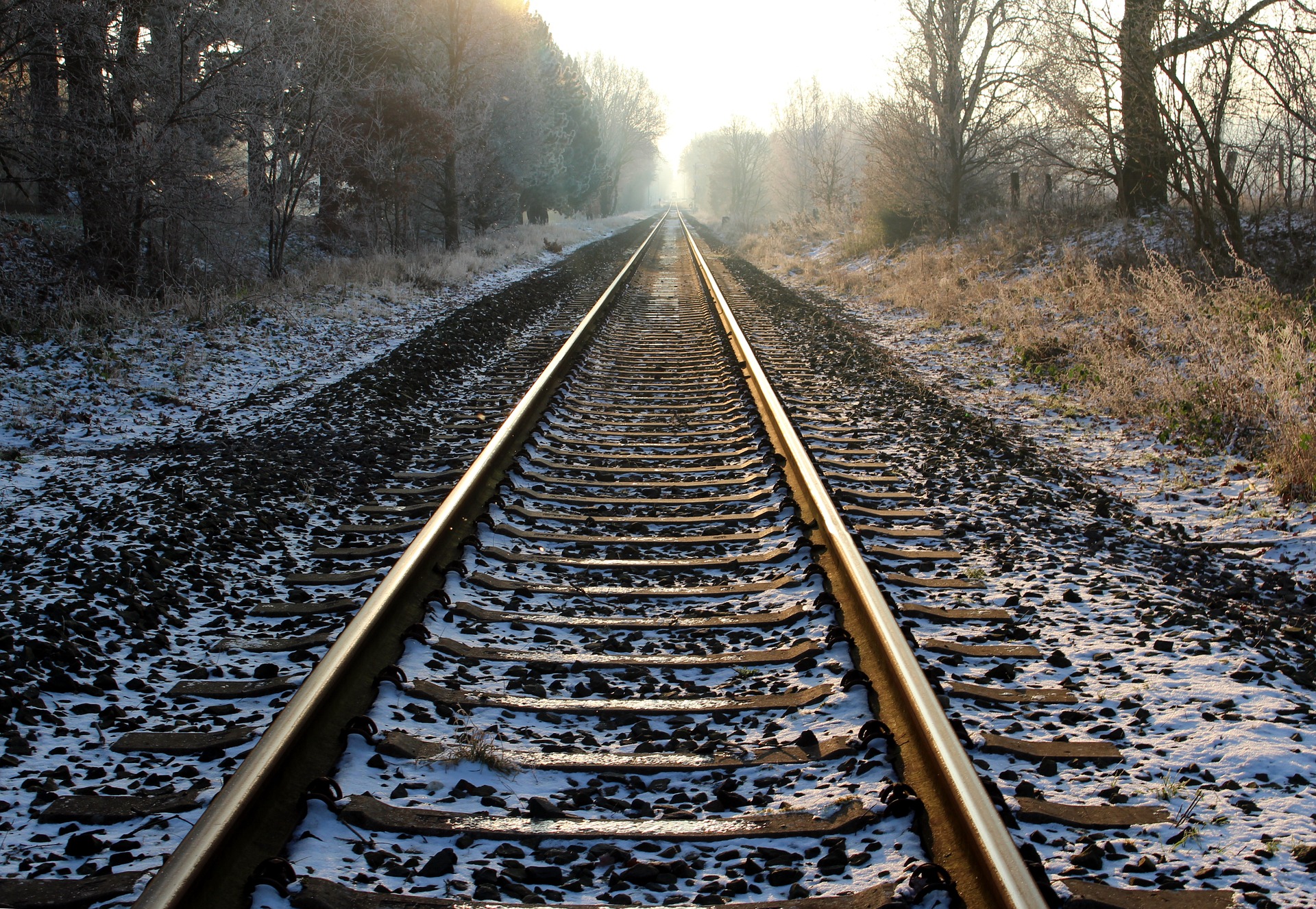 Fotografía de las vías de un tren.