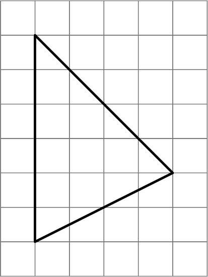 a triangle is shown on a grid
