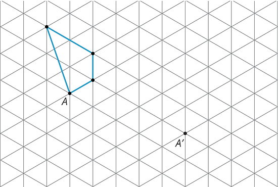 A figure is shown on a grid with Point A'.