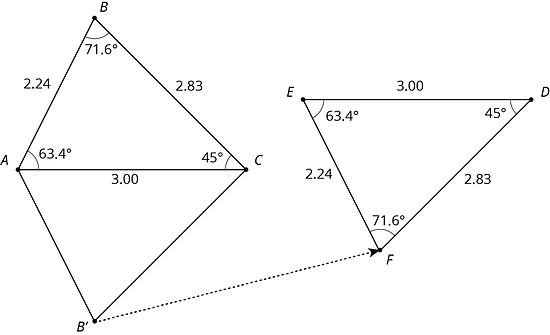 3 congruent triangles are shown.