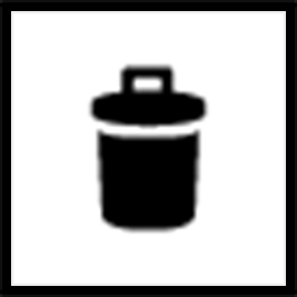 An image of a trash can labeled delete tool.