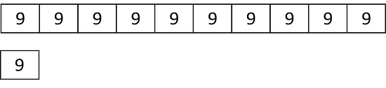 Eleven blocks of 9 are shown