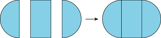 a diagram showing a shape is composed of other shapes