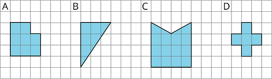 Figures A, B, C, and D are shown on a grid.