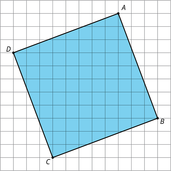 Square ABCD is graphed on a grid.
