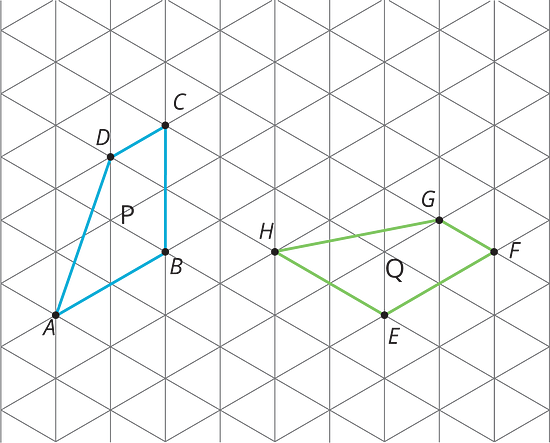 two of the same figure on an isometric grid in different orientations and position