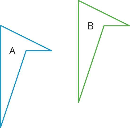 A figure that has been slid or shifted in the plane without turning it