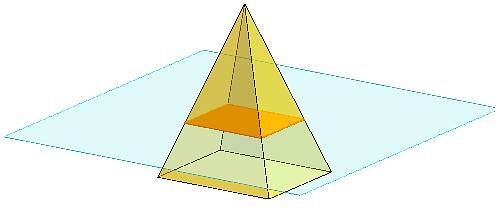 a rectangular prism is sliced parallel to the base