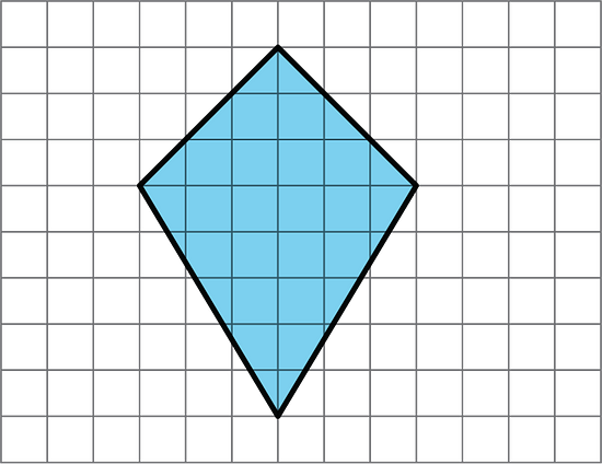 a diamond is shown on a grid