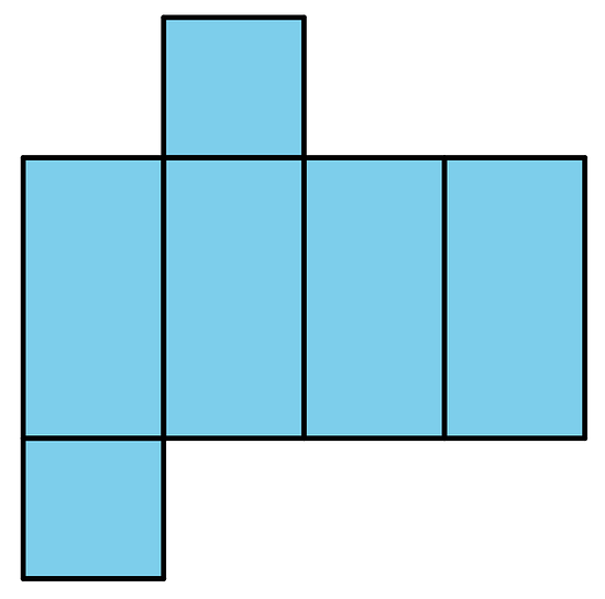 A figure is composed of squares and rectangles