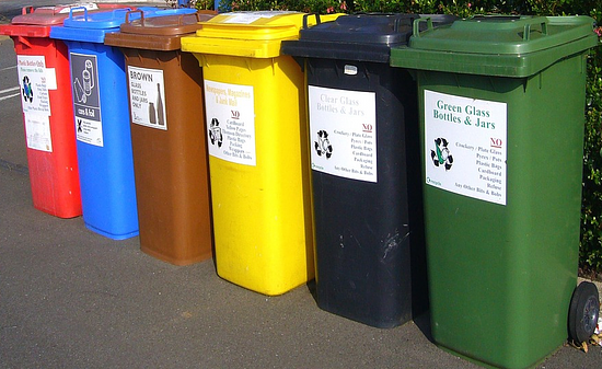 an image of recycling cans