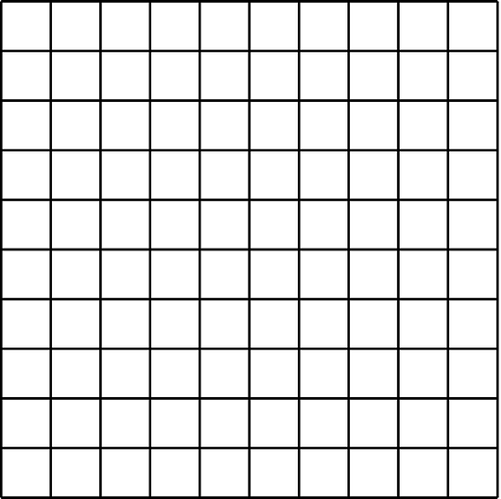 A large square composed of 100 small squares