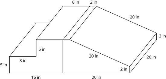 An irregular prism is shown