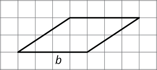 a parallelogram is shown on a grid